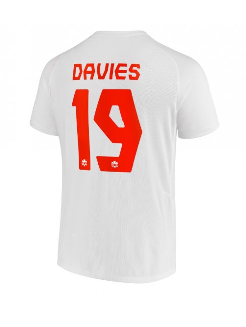 Billige Canada Alphonso Davies #19 Bortedrakt VM 2022 Kortermet